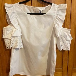 a loves a cold shoulder cotton blouse